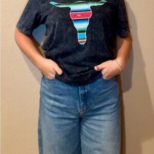 Bella Canvas Short Sleeve Tee - Black with Multicolor Design